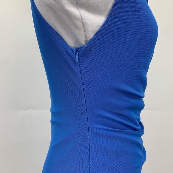 Hello Molly Dress Womens S Small Astral Cowl Neck Ruched Bodycon Side Zip Midi - Picture 6 of 13